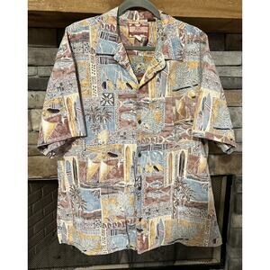 Men’s RJC Hawaiian Reverse print Short Sleeve Button Up Shirt USA Sz 2XL *A4